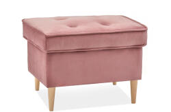 VOX bútor MALMO puff, dusty pink-bükk