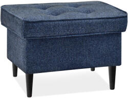 VOX bútor MALMO puff, blue denim-fekete