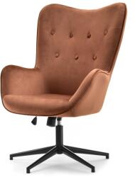 Vox bútor TRINI steppelt forgófotel, vörösréz velvet-fekete