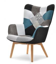 VOX bútor NURIA steppelt skandináv fotel patchwork 4-bükk