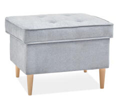 VOX bútor MALMO puff, világoszürke-bükk