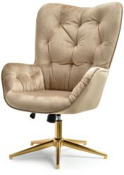 Vox bútor MERIDA forgófotel, beige-arany
