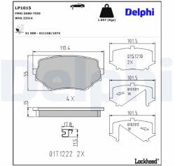 DELPHI fékbetét készlet DELPHI LP1015 for SUZUKI (LP1015)