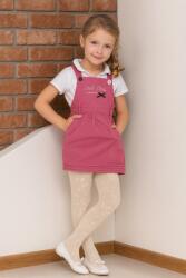 Knittex Ciorapi cu model pentru fetite, 80 DEN - Knittex Bianka (Culoare: Alb, Marime: 122-128) (15459)