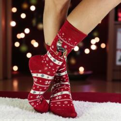 Aura Via Mikulásos-Karácsonyi rókás FÉRFI zokni 43-46 102622