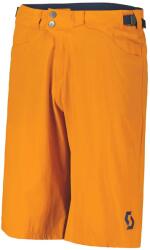 SCOTT Rövid kerékpáros nadrág kantár nélkül - TRAIL FLOW - narancssárga
