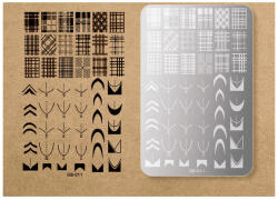 MoonbasaNails Körömnyomda lemez 9, 5x14, 5cm GB-011 French Plaid