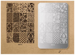 MoonbasaNails Körömnyomda lemez 9, 5x14, 5cm GB-012 Oriental Classic Print