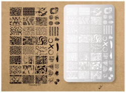 MoonbasaNails Körömnyomda lemez 9, 5x14, 5cm xiaoyang-027 Wild Texture