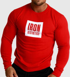 Iron Aesthetics Pulóver kapucni nélkül Iron Aesthetics Boxed, piros: 3XL Piros