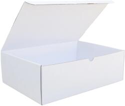Szidibox Karton Csomagoló doboz, önzáró, postai kartondoboz 360x260x115mm fehér x (SZID-01488)