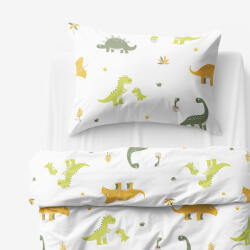 Goldea lenjerie de pat pentru copii din 100% bumbac - aventura dinozaurilor 160 x 200 și 2buc 50 x 70 cm Lenjerie de pat