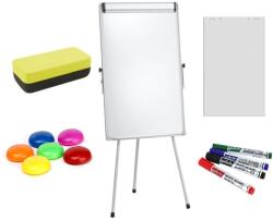  Flipchart magnetic +Plus Office 70x100 cm + hartie flipchart, markere, burete, magneti (981156931)
