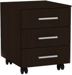 PAKOWORLD Comoda cu roti Luke, Nuc, 40x48x54 cm (184-000043) Comoda