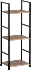 PAKOWORLD Biblioteca-raft Bitok stejar-otel, negru, 29x24x80 cm (085-000019) Biblioteca