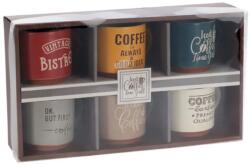 Excellent Houseware Set 6 cani Siaki, espresso, 120 ml, ceramica