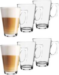 Excellent Houseware Set 6 cesti cafea/ceai EH, sticla, 7.5x11 cm, 250 ml, transparent