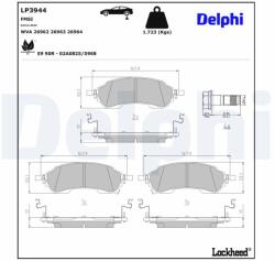 DELPHI Set placute frana DELPHI LP3944 (LP3944)