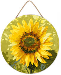 Figured Art Set pictura pe numere rotunda, pe lemn, Floarea soarelui, O30cm (RFA014)