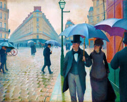 Figured Art Set pictura pe numere, cu sasiu, Strada din Paris in timp de ploaie - Gustave Caillebotte, 40x50 cm (FA10107-Y)