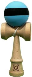 Flippy Kendama X Originala, Profesionala, Flippy, din Lemn, 18 cm, Rubber Grip, Dungi Albastru Negru (teo-161953)
