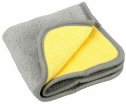 LAMPA Laveta microfibra cu fata dubla Premium Quality - 30x30 cm - Gri/Galben