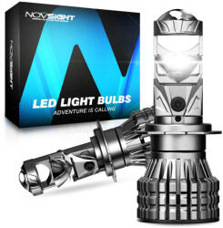 NOVSIGHT Lămpi Autoturismului & Motocicletei H4 LED 6500K Alb rece 12-24V 120W 2buc A500-N92-H4 (A500-N92-H4)