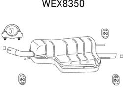 QWP Toba esapament finala QWP WEX8350 (WEX8350)