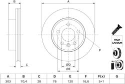 Bosch Disc frana BOSCH 0 986 479 J83 (0 986 479 J83) - automobilus