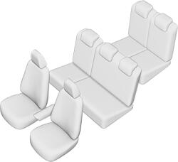 UMBRELLA Set huse scaun DACIA LODGY 7 LOCURI 2013 - (bancheta fractionata) tip 1 cu tetiere spate in forma de L UMBRELLA (08404)