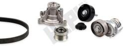 HEPU Pompa apa + Set curea transmisie cu caneluri HEPU PK05700 (PK05700) - automobilus
