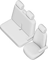 UMBRELLA Set huse scaun VOLKSWAGEN T5 (2+1) TRANSPORTER VAN 2003-2014 UMBRELLA (45993)