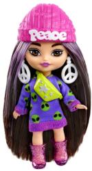 Barbie Papusa Barbie Extra Mini Minis cu par si accesorii, 8 cm, HLN46 Papusa