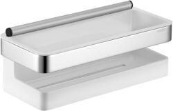 KEUCO Collection Moll - Poliță cu racletă de sticlă, lungime 24 cm, alb/crom 12759010000 (12759010000)