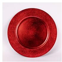  IRIS műanyag tálca, kör alakú, szemcsés, piros 33 cm (676662)