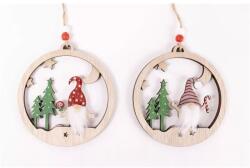 Iris fa akasztós gömbdísz, orrszakáll fenyővel, 2 féle 12 x 13 cm (061441) - bestbyte