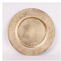  IRIS műanyag tálca, kör alakú, szemcsés, arany 33 cm (676660)