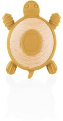 Zopa Silicone Wooden Teether Turtle гризалка 0 m+ Mustard Yellow