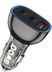 BWOO 68W autós töltő, dupla USB-C és USB port