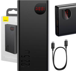 Baseus Adaman Metal Powerbank, 20000mAh, 22.5W fekete