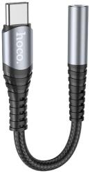 hoco. adapter AUX Jack 3, 5 mm (női) to USB C (férfi) LS33 fém szürke
