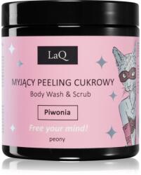 LaQ Kitten Peony tisztító peeling testre 220 g