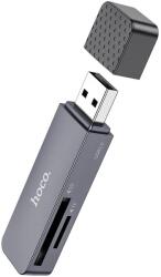 hoco. kártyaolvasó 2 az 1-ben USB A 3.0 HB45 fém szürke