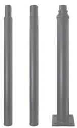 Kobi Tijă metalică pentru stâlp de iluminat exterior BASE, 3 m, gri (KB0614)