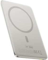 Baseus PicoGo AM41 Ultra-Vékony 5000mAh 20W MagSafe Kompatibilis Power Bank Baseus Egyszerű USB-C 60W 30cm Kábellel - Titánium