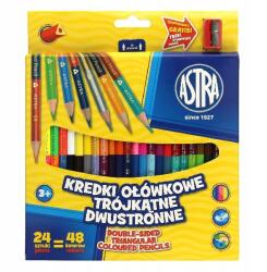 Astra Színes ceruza ASTRA duo ajándék hegyezővel 24 színű (VL07-03201-1037282230)