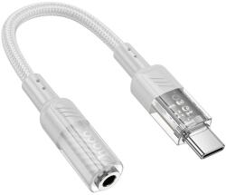 hoco. adapter AUX Type C 3, 5 mm Jack-hoz LS37 0, 15 m átlátszó szürke