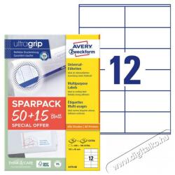 AVERY 6175-65 105x48 mm univerzális 50+15 lap 780 db-os etikett