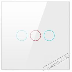Avatto LZTS02-EU-220V Zigbee Switch, fekete (3-gang, No Neutral)