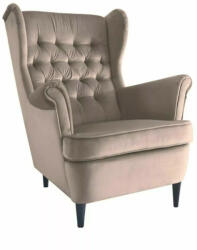 SIGNAL MEBLE Harry Velvet Füles Fotel Bézs Bársony Kárpitozással (SIG-HARRYV28W) - pepita